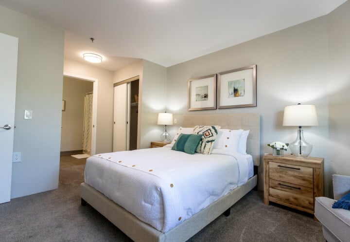 Spacious Modern Bedroom at Senior Living Apartments