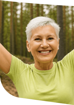 Elderly Woman Smiling During Outdoor Wellness Independent Living Elderly Woman Smiling During Outdoor Wellness Independent Living