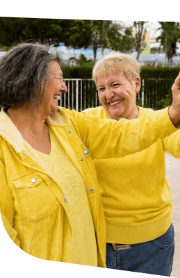 Elderly Friends Enjoying Outdoor Social Time Independent Living Community Elderly Friends Enjoying Outdoor Social Time Independent Living Community